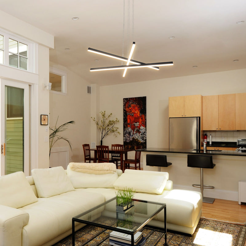 VONN Sirius 40" VMP25030BL Integrated LED Pendant Light in Black
