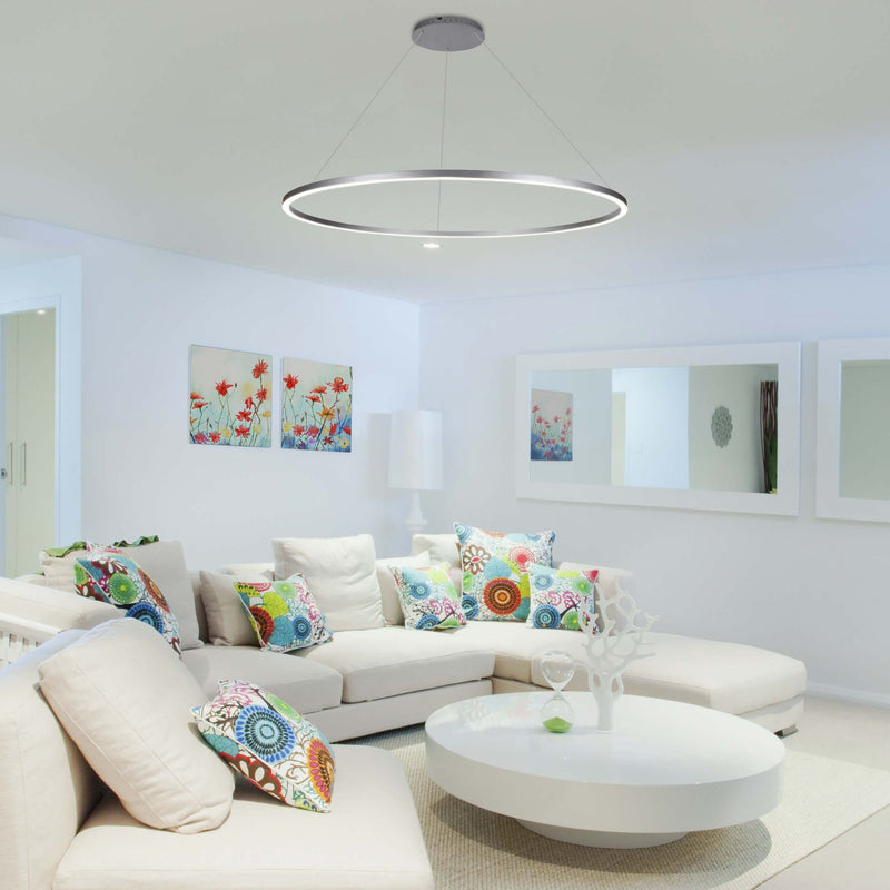 VONN Tania 39" VMC34911AL Modern Circular LED Chandelier in Silver