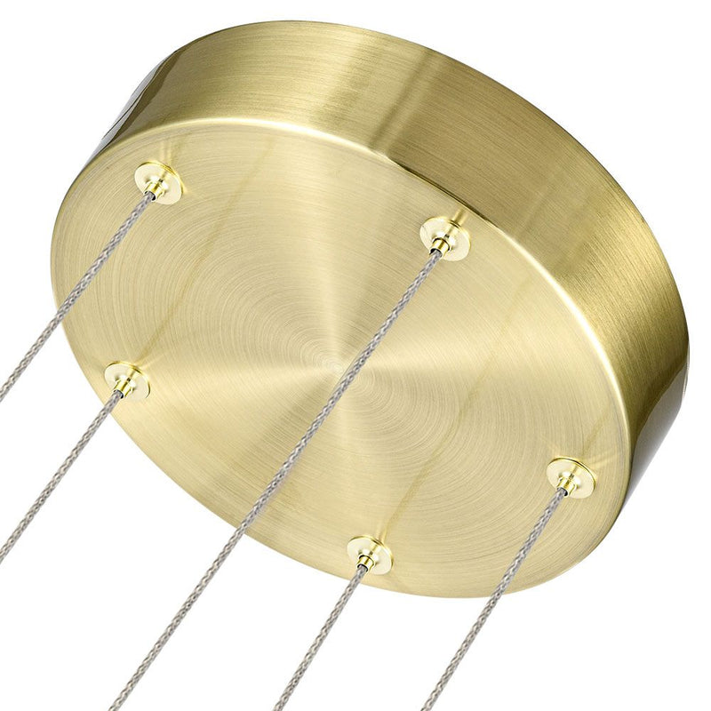 VONN Ravello 5-Light VAC3285BRS Integrated LED Chandelier with Globe Shades in Brass