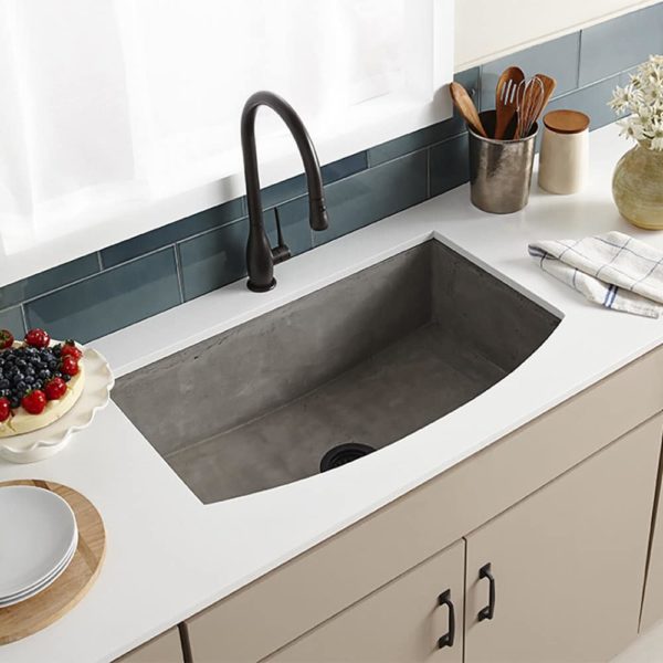 Native Trails Farmhouse Quartet 33-Inch NativeStone Apron Front Kitchen Sink
