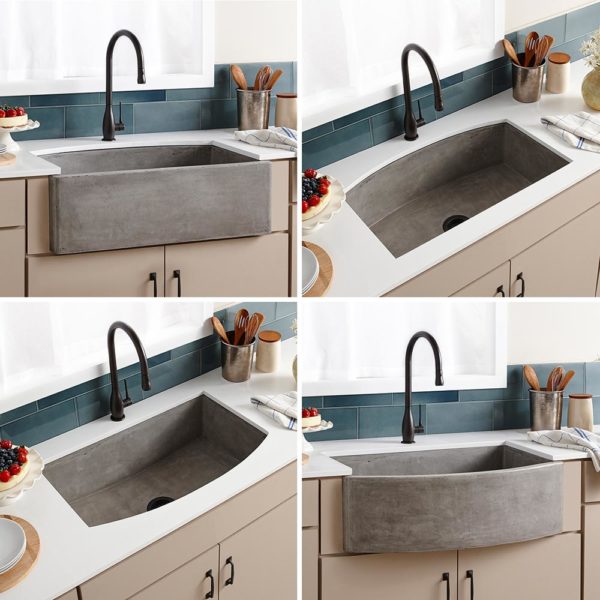 Native Trails Farmhouse Quartet 33-Inch NativeStone Apron Front Kitchen Sink