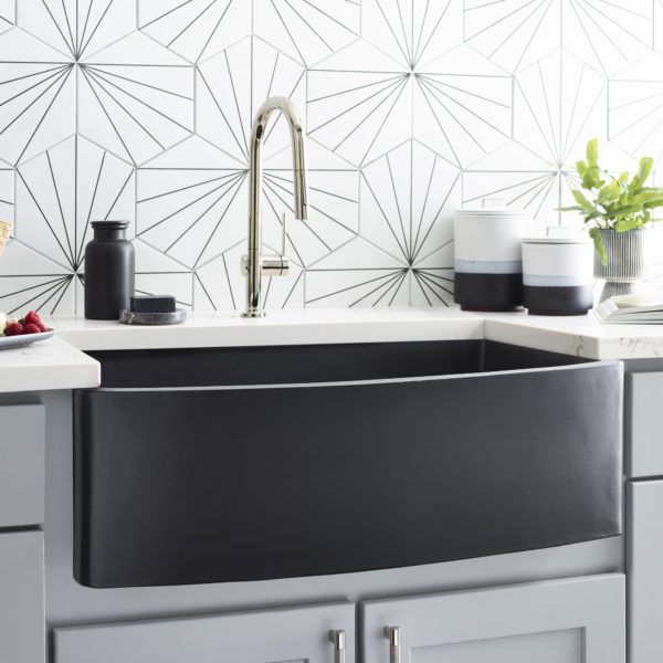 Native Trails Farmhouse Quartet 33-Inch NativeStone Apron Front Kitchen Sink