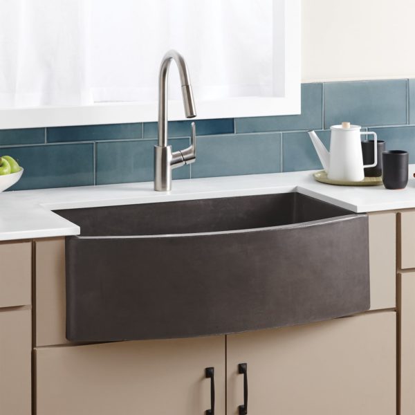 Native Trails Farmhouse Quartet 33-Inch NativeStone Apron Front Kitchen Sink