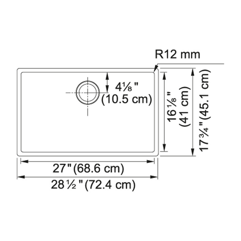 Franke Cube CUX11027-ADA Stainless Steel Kitchen Sink