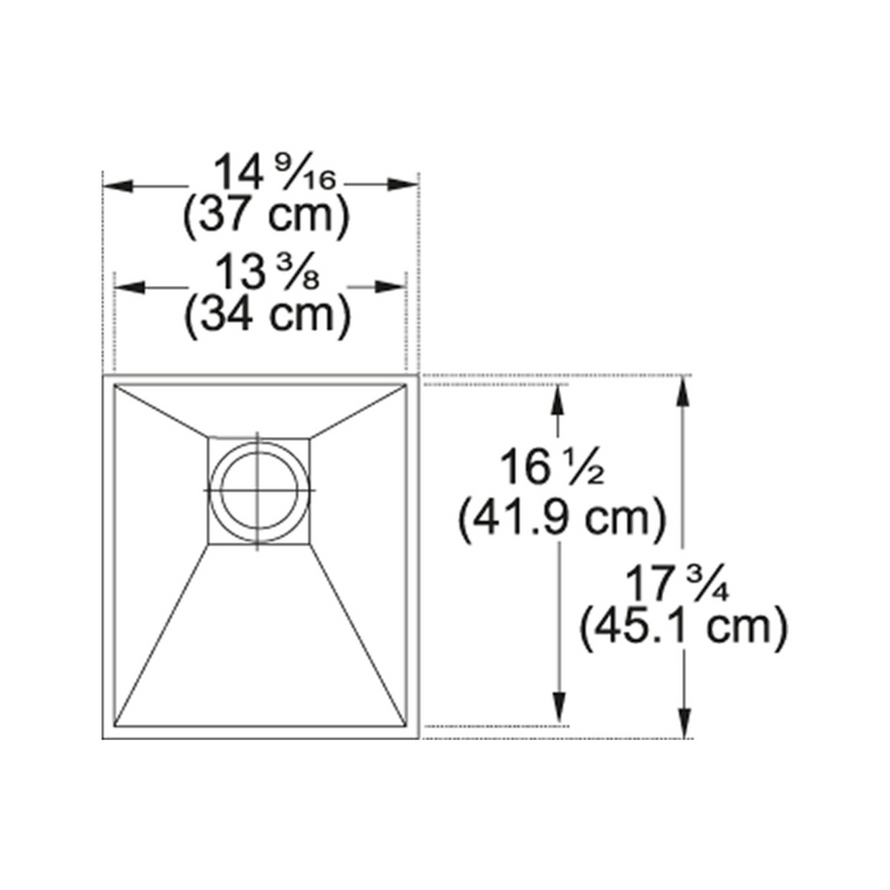 Franke Peak PKX11013 Stainless Steel Prep / Bar Sink