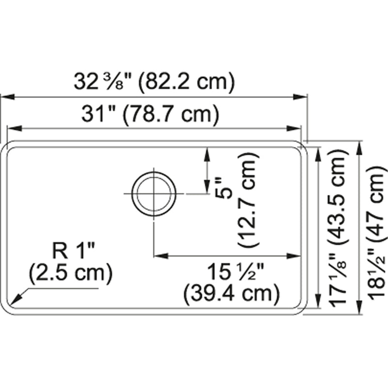 Franke Peak PKG11031SHG Granite Stone Grey Kitchen Sink
