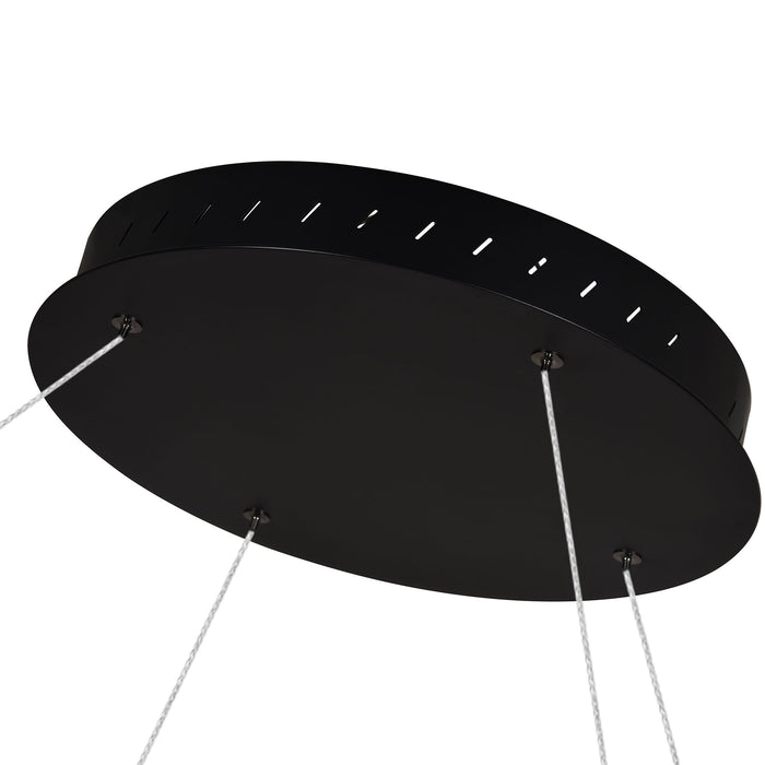 VONN Tania 60" VMC34960BL Modern Circular LED Chandelier in Black
