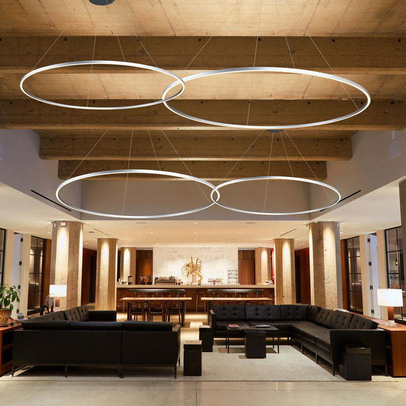 VONN Tania 60" VMC34960AL Modern Circular LED Chandelier in Silver
