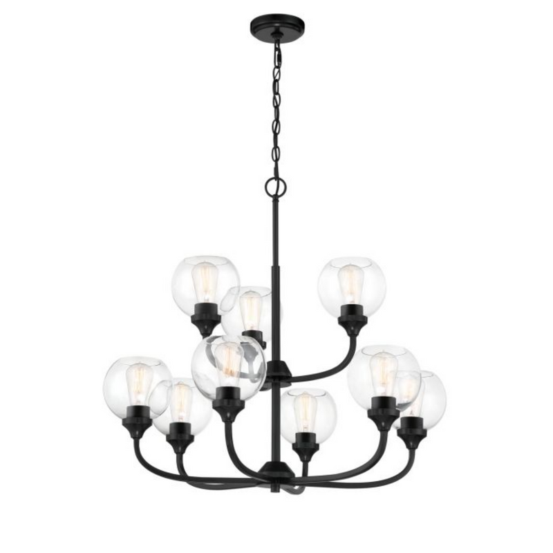 Craftmade Glenda 9 Light Flat Black Chandelier