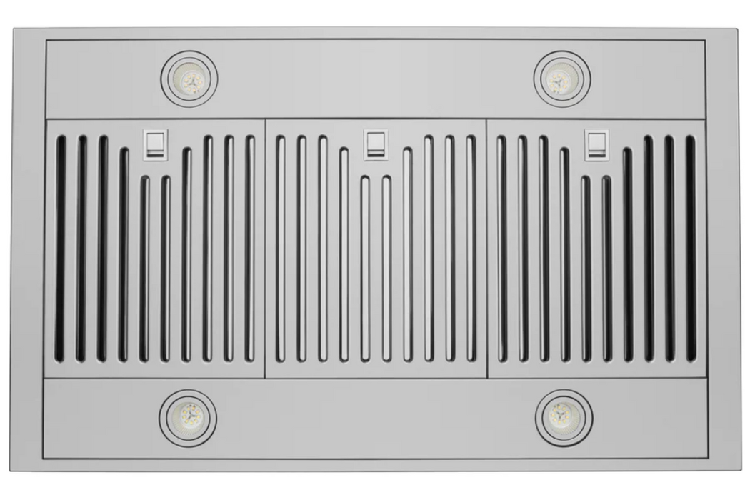 Hauslane Chef Series IS-700 Convertible Island Range Hood with Dual Controls, LED, Baffle Filter in Stainless Steel