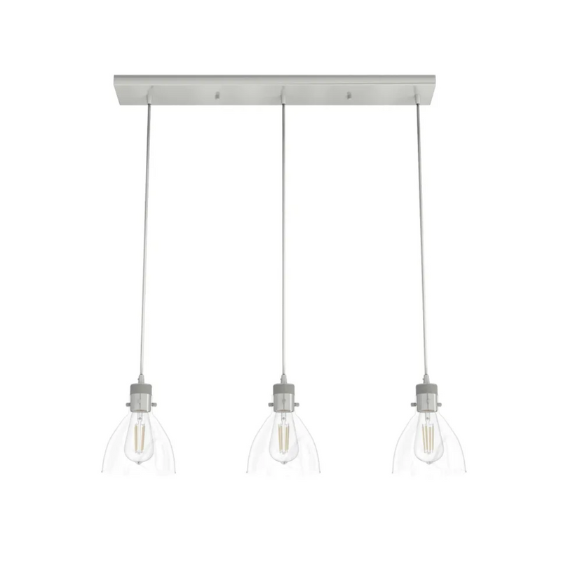Hunter Van Nuys 3 Light Linear Cluster in Brushed Nickel