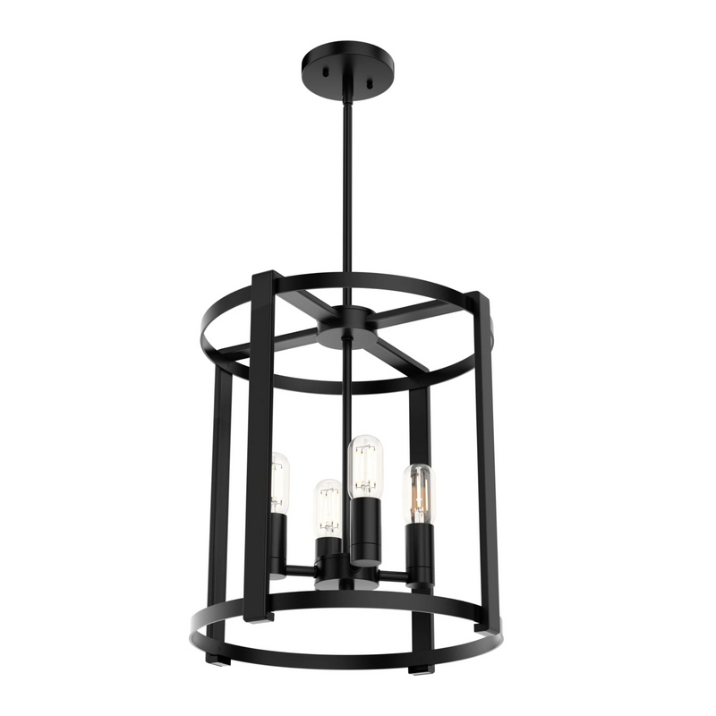 Hunter Astwood 4 Light Chandelier in Matte Black
