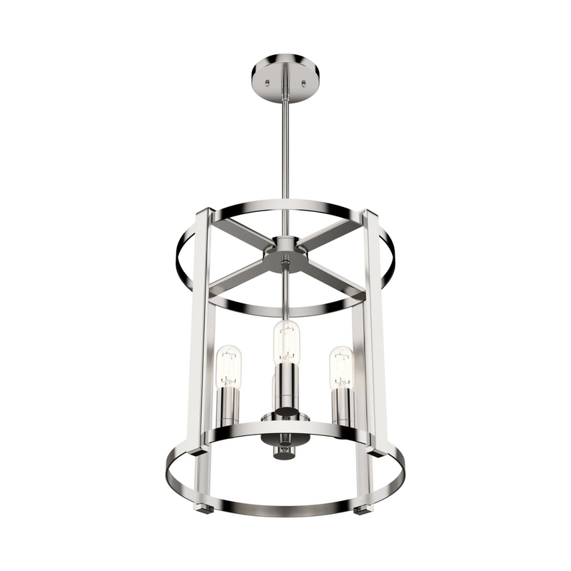 Hunter Astwood 4 Light Chandelier in Polished Nickel