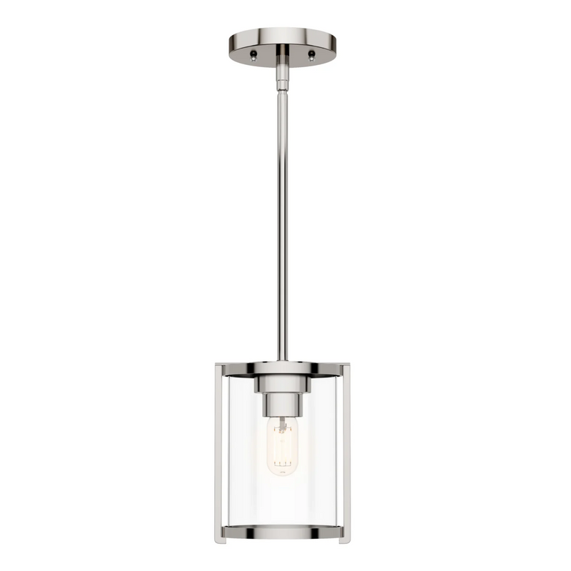 Hunter Astwood 1 Light Pendant in Polished Nickel