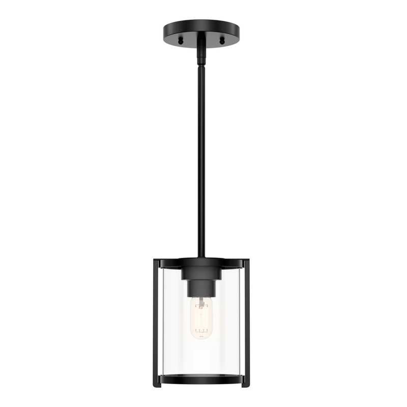Hunter Astwood 1 Light Pendant in Matte Black