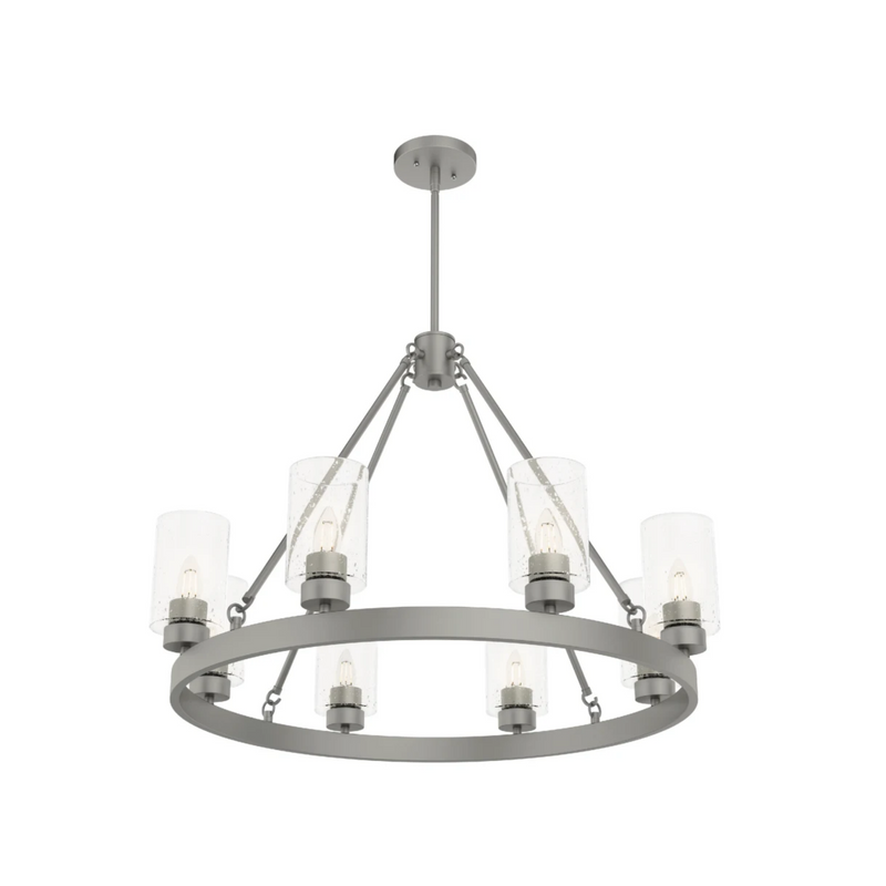 Hunter Hartland 8 Light Chandelier in Matte Silver
