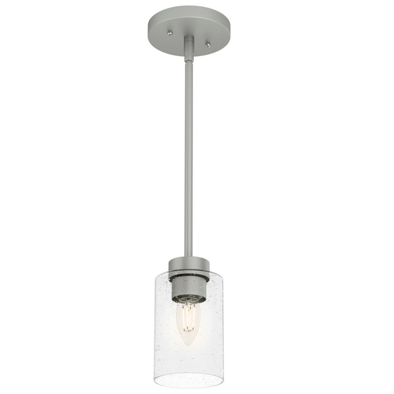Hunter Hartland 1 Light Pendant in Matte Silver