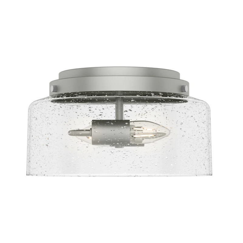 Hunter Hartland 2 Light Flush Mount in Matte Silver