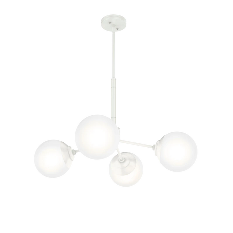 Hunter Hepburn 4 Light Chandelier in Matte White