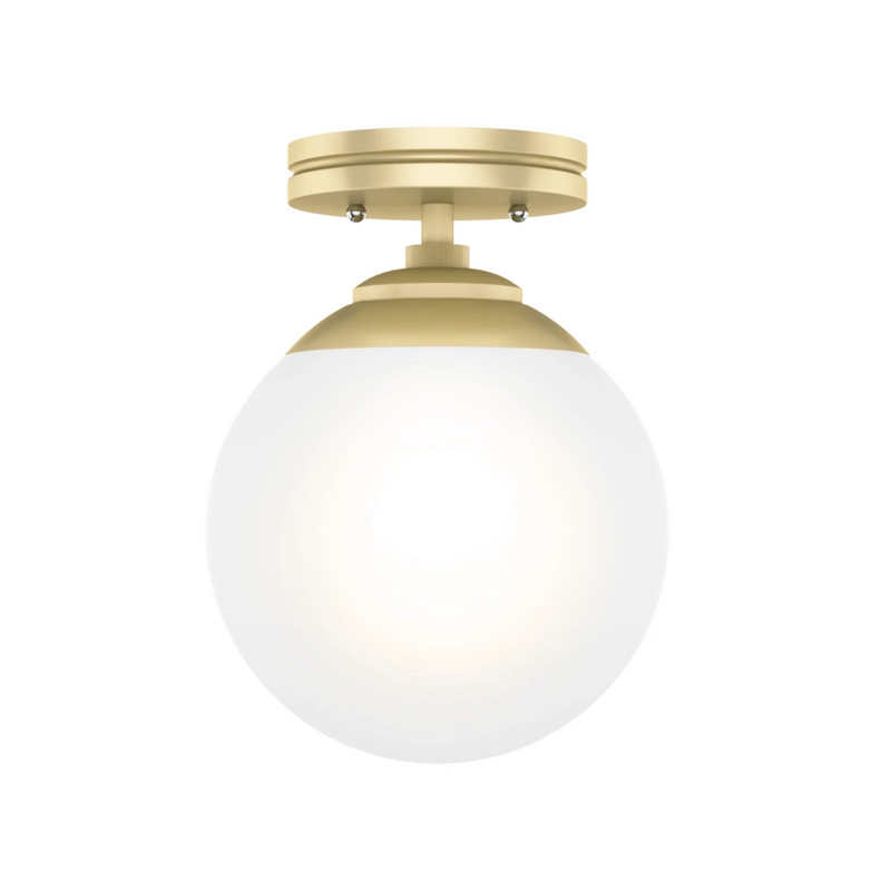 Hunter Hepburn 1 Light Semi-Flush Mount in Painted Modern Brass