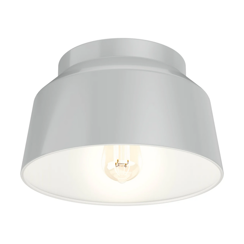 Hunter Cranbrook 1 Light Flush Mount in Dove Grey