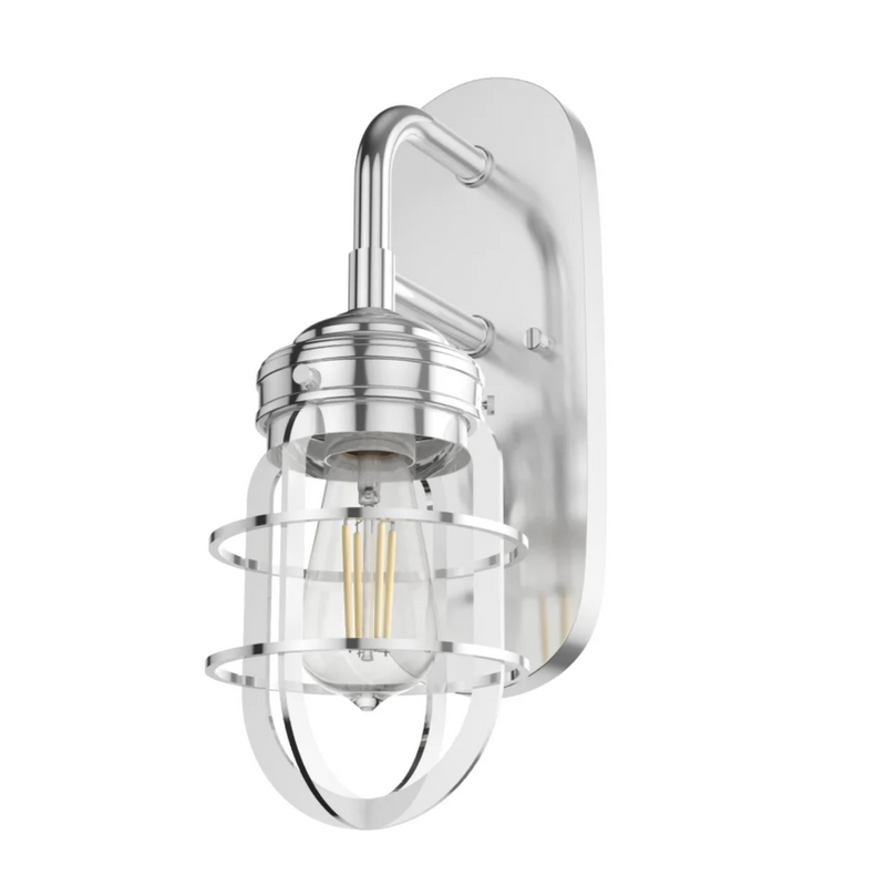 Hunter Starklake 1 Light Wall Sconce in Chrome