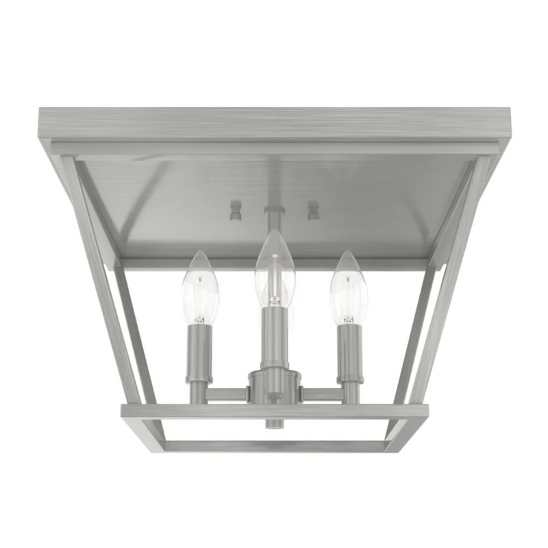 Hunter Laurel Ridge 4 Light Flush Mount in Brushed Nickel