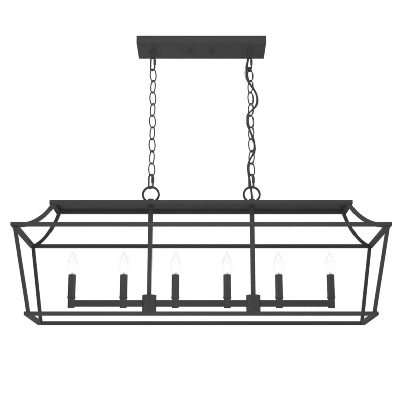Hunter Laurel ridge 6 Light Linear Chandelier in Natural Iron