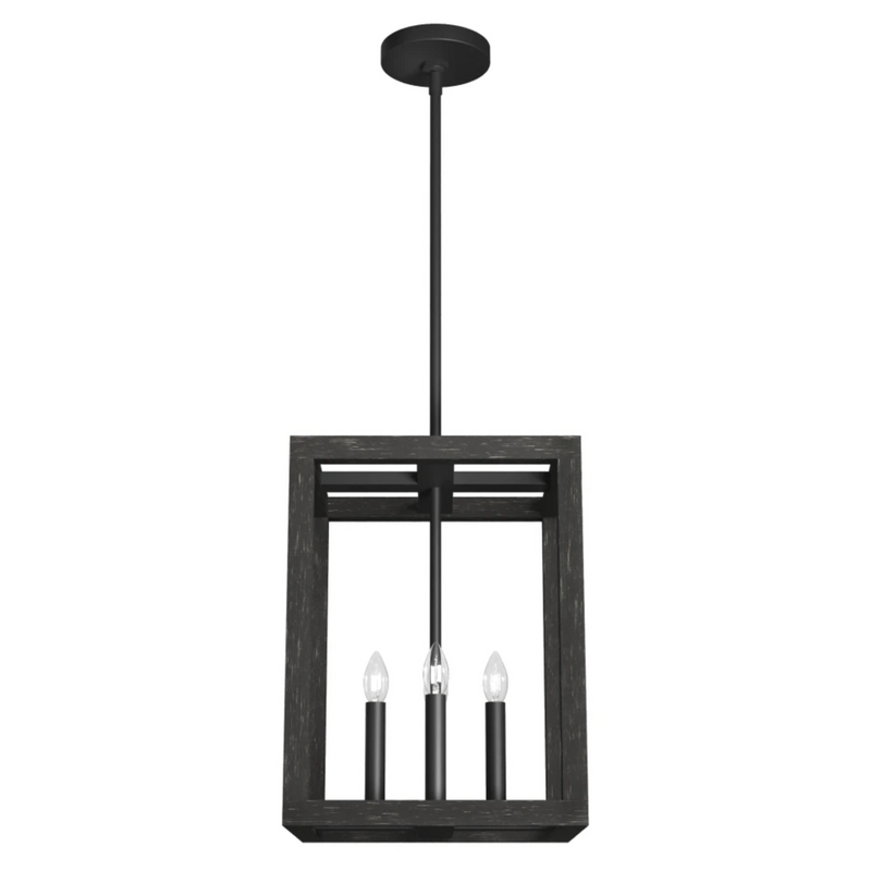 Hunter Squire Manor 4 Light 12 Inch Pendant in Matte Black