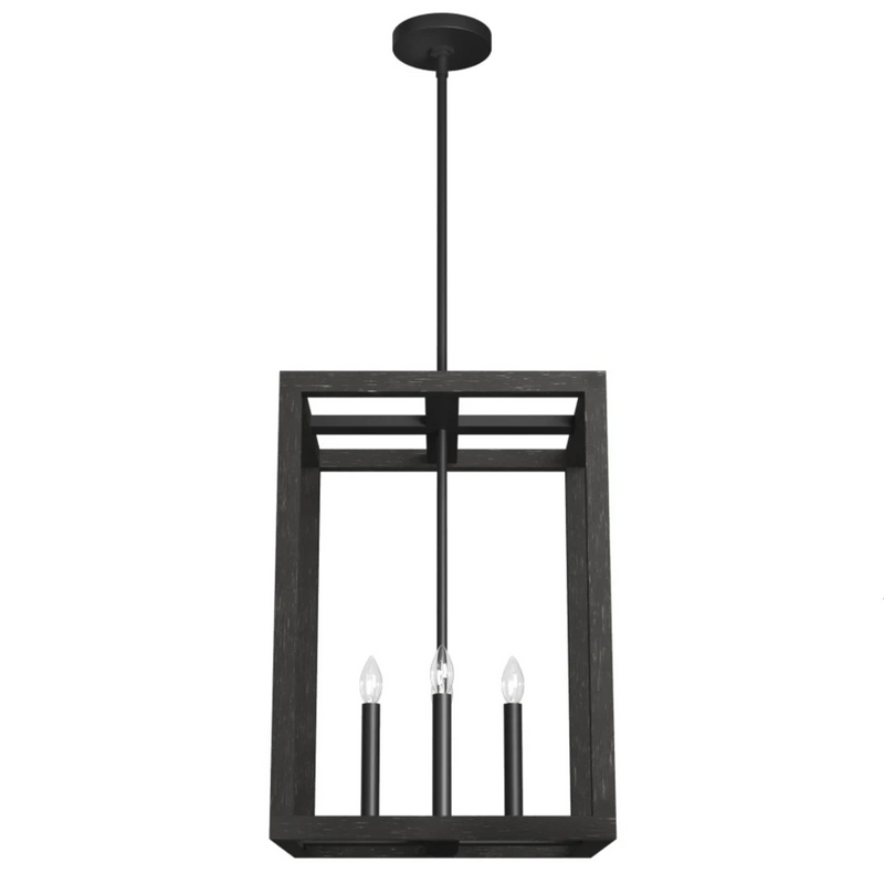 Hunter Squire Manor 4 Light 15 Inch Pendant in Matte Black