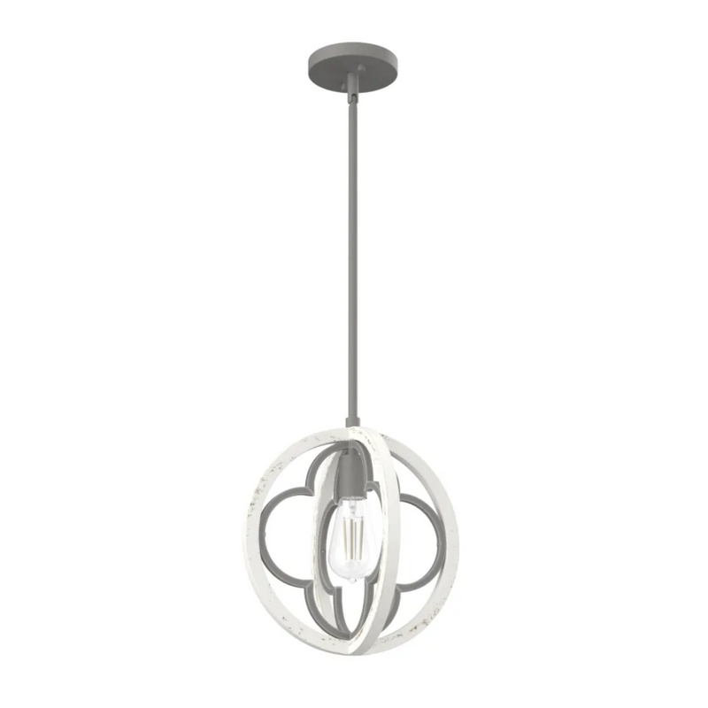 Hunter Gablecrest 1 Light 12 Inch Pendant in Painted Concrete