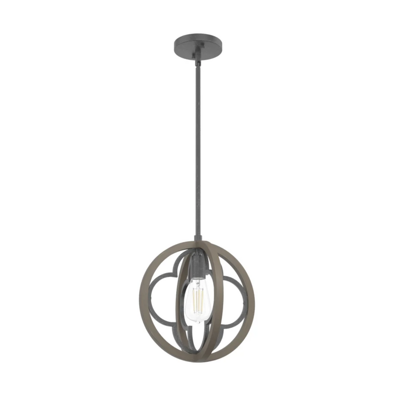 Hunter Gablecrest 1 Light 12 Inch Pendant in French Oak
