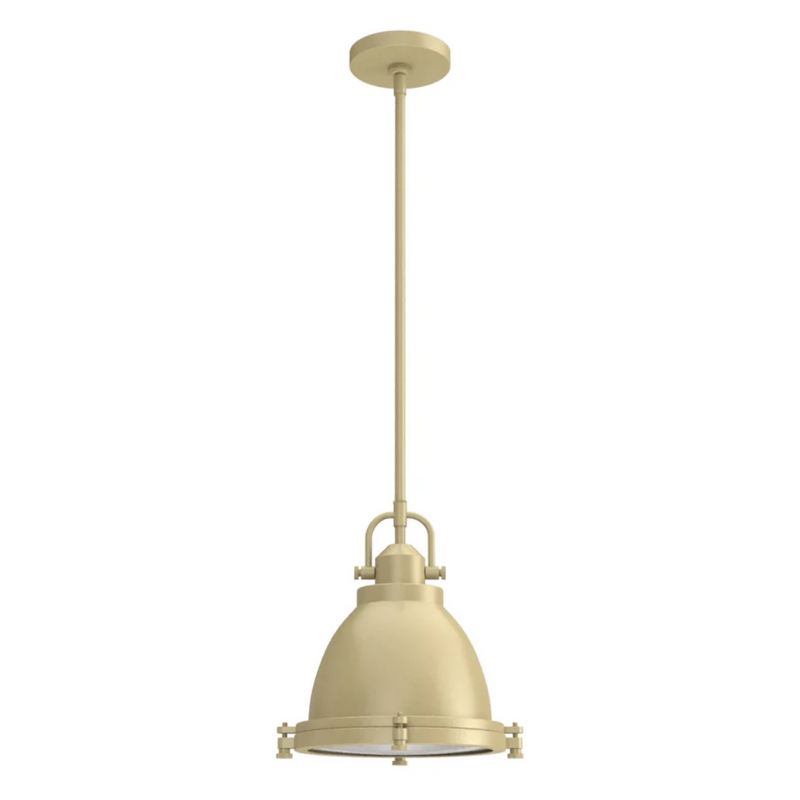 Hunter Bridgemoor 1 Light Pendant in Modern Brass