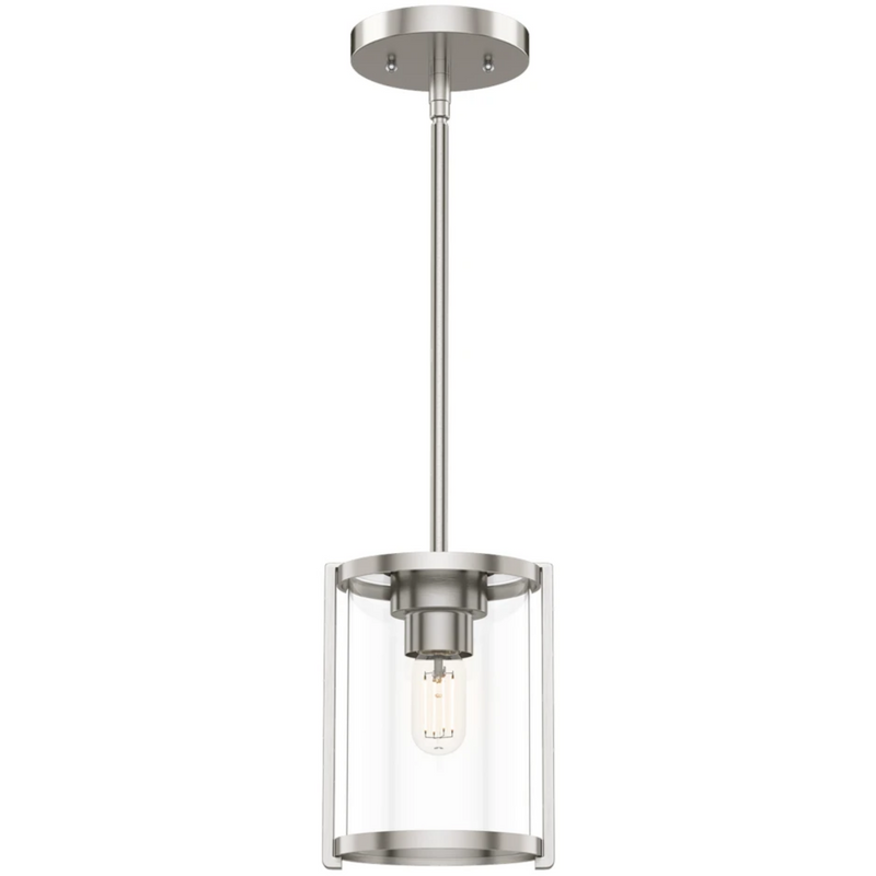 Hunter Astwood 1 Light Pendant in Brushed Nickel