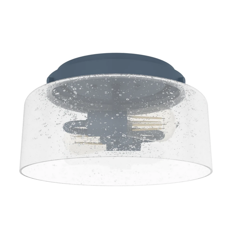 Hunter Hartland 2 Light Flush Mount in Indigo Blue