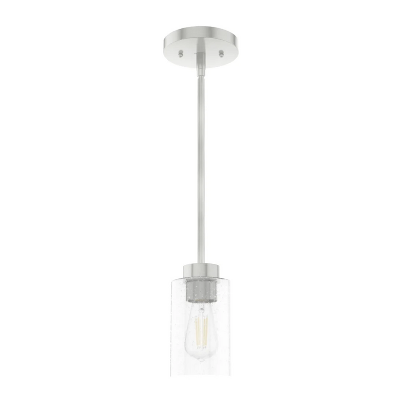 Hunter Hartland 1 Light Pendant in Brushed Nickel