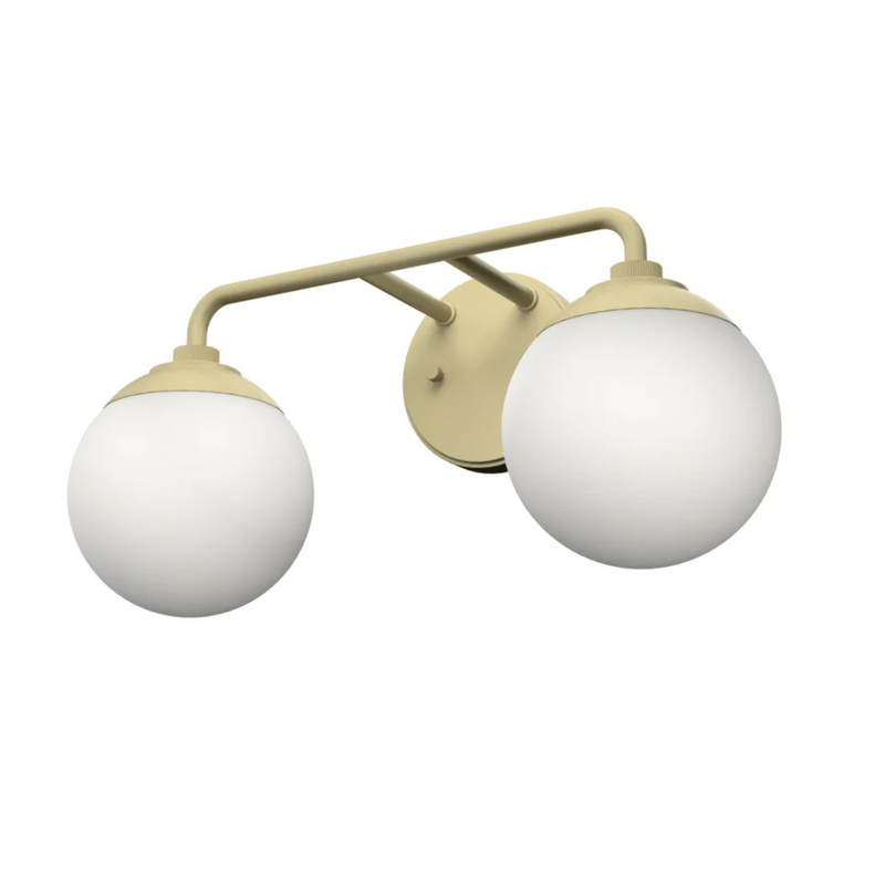 Hunter Hepburn 2 Light Vanity Light in Painted Modern Brass