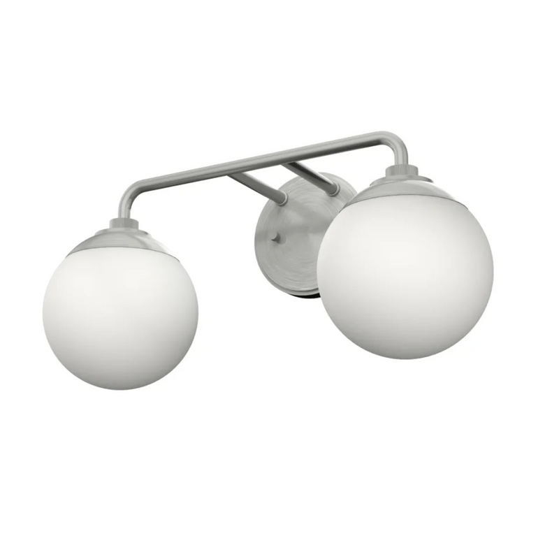Hunter Hepburn 2 Light Vanity Light in Brushed Nickel