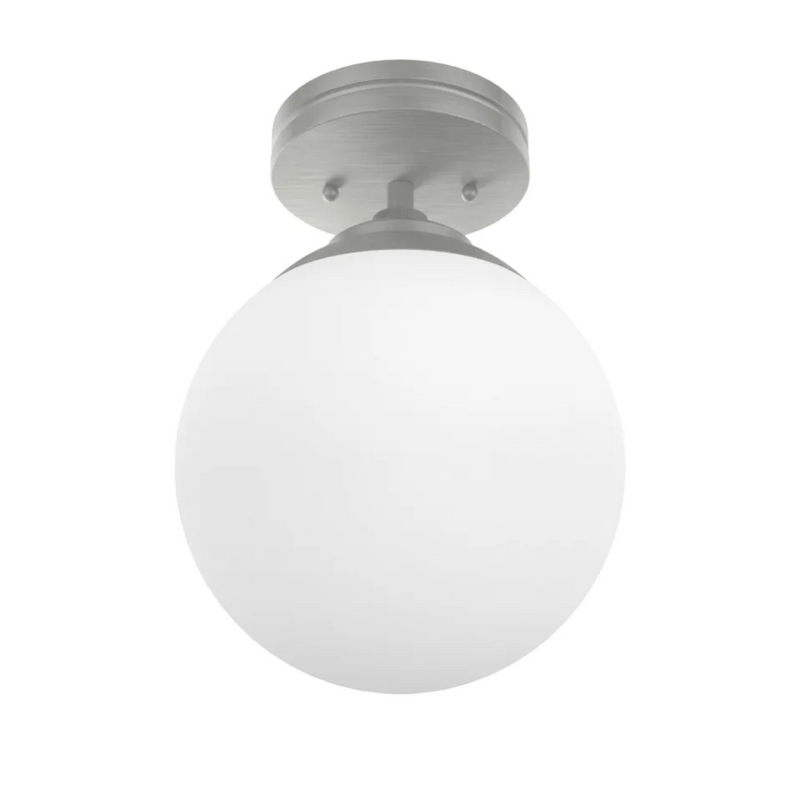 Hunter Hepburn 1 Light Semi-Flush Mount in Brushed Nickel