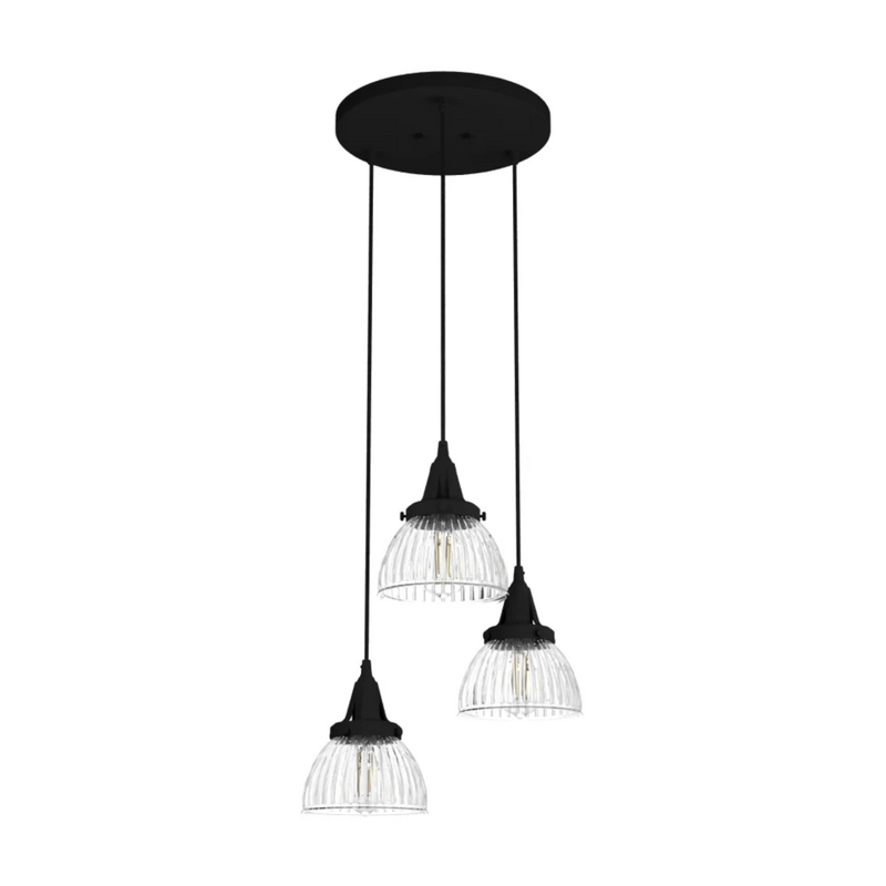 Hunter Cypress Grove 3 Light Round Chandelier in Natural Iron