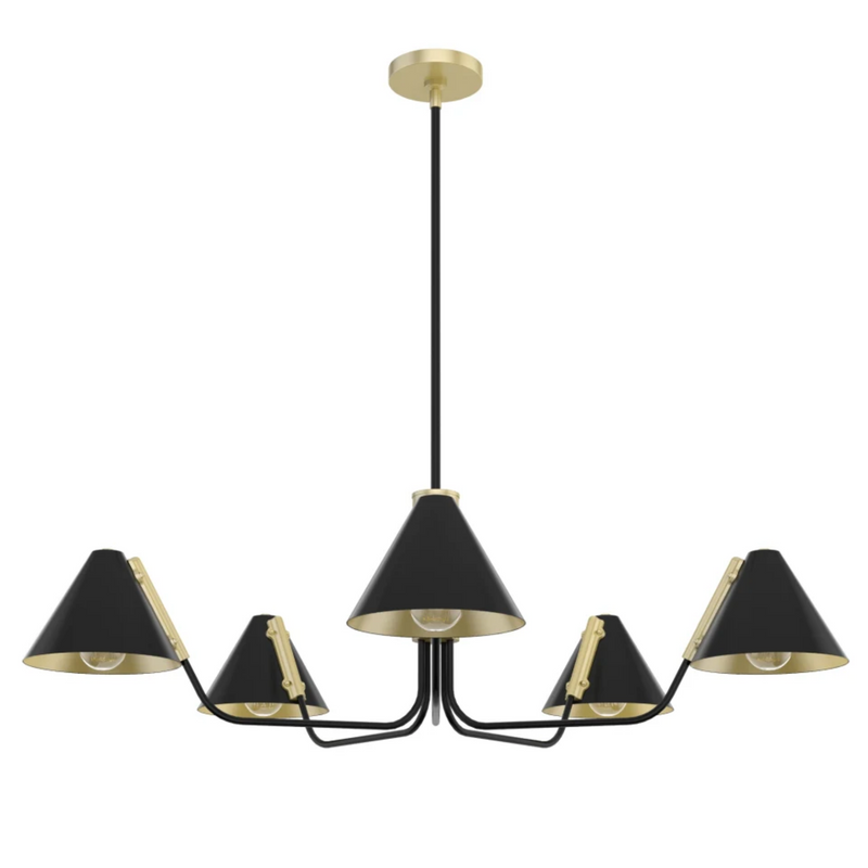 Hunter Grove Isle 5 Light Chandelier in Matte Black