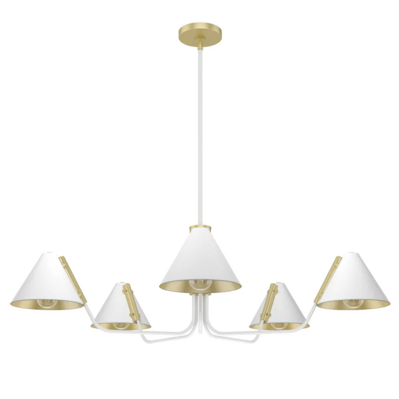 Hunter Grove Isle 5 Light Chandelier in Matte White