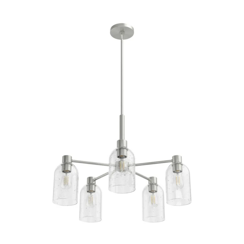 Hunter Lochemeade 5 Light Chandelier in Brushed Nickel