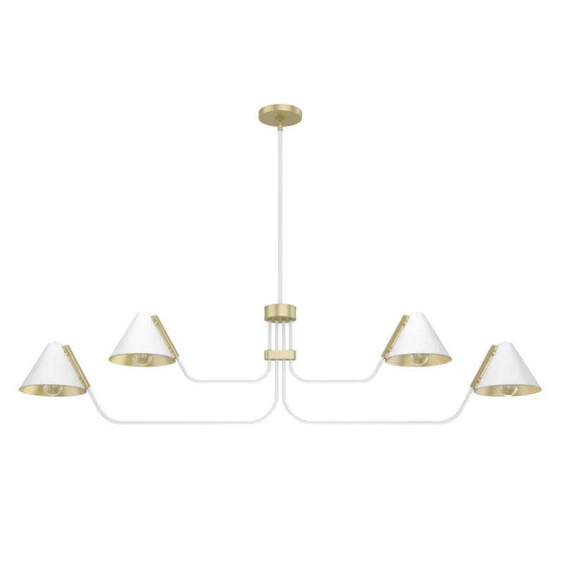 Hunter Grove Isle 4 Light Chandelier in Matte White