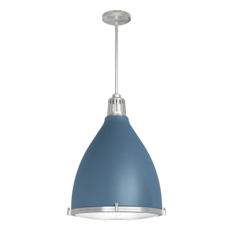 Hunter Bluff View 3 Light 16 Inch Pendant in Indigo Blue