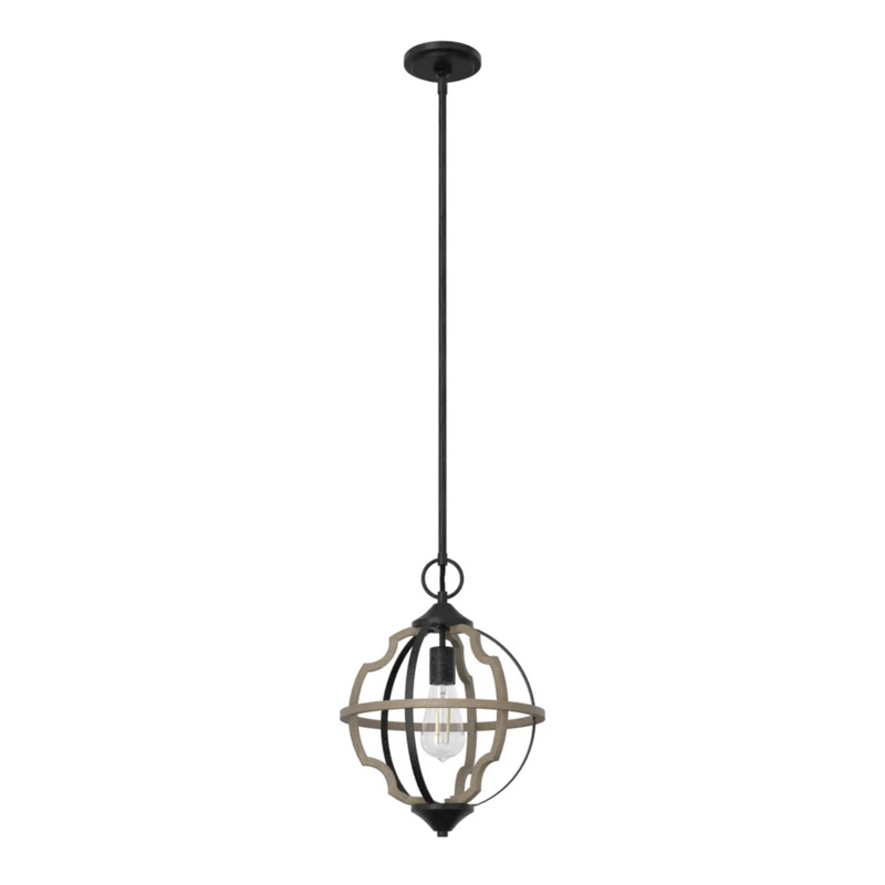 Hunter Stone Creek 1 Light Pendant - French Oak/Rustic Iron