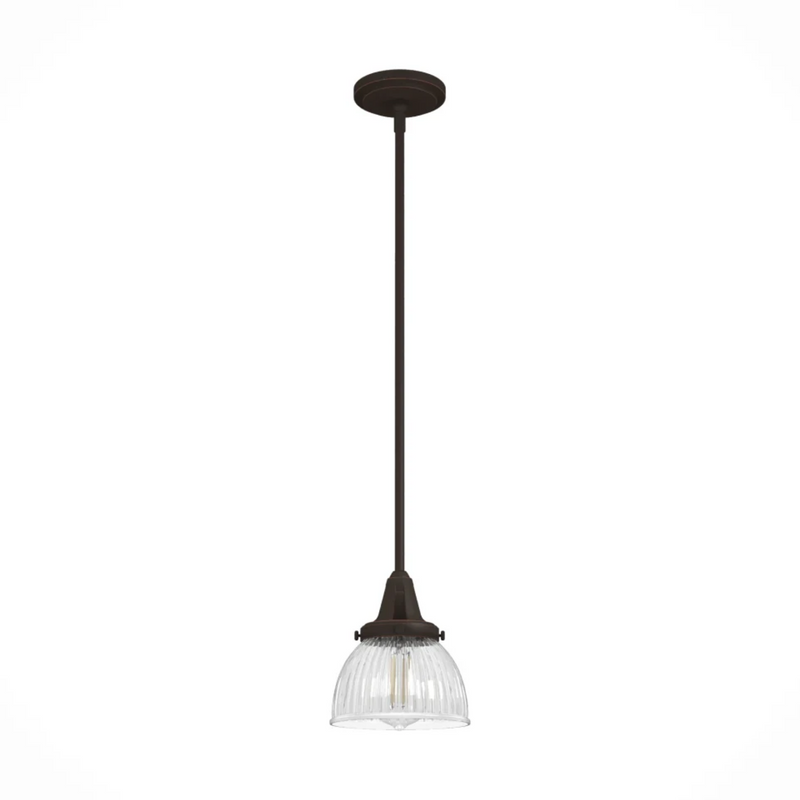 Hunter Cypress Grove 1 Light Mini Pendant in Onyx Bengal