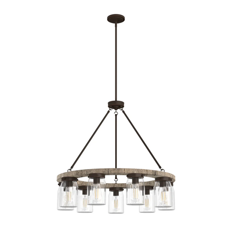 Hunter Devon Park 9 Light Chandelier in Onyx Bengal