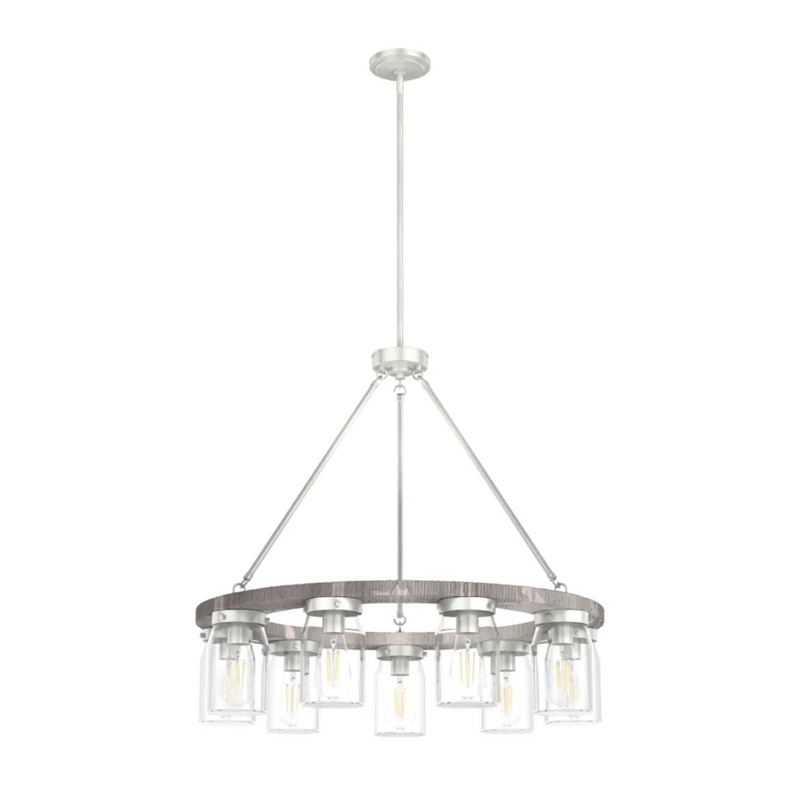 Hunter Devon Park 9 Light Chandelier in Brushed Nickel