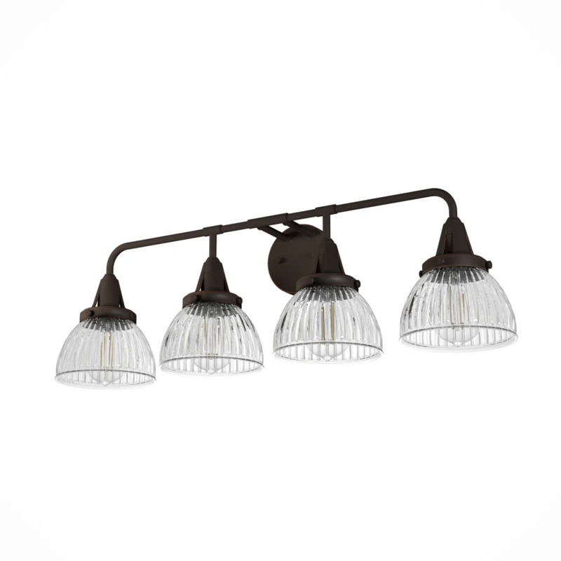 Hunter Cypress Grove 4 Light Vanity in Onyx Bengal